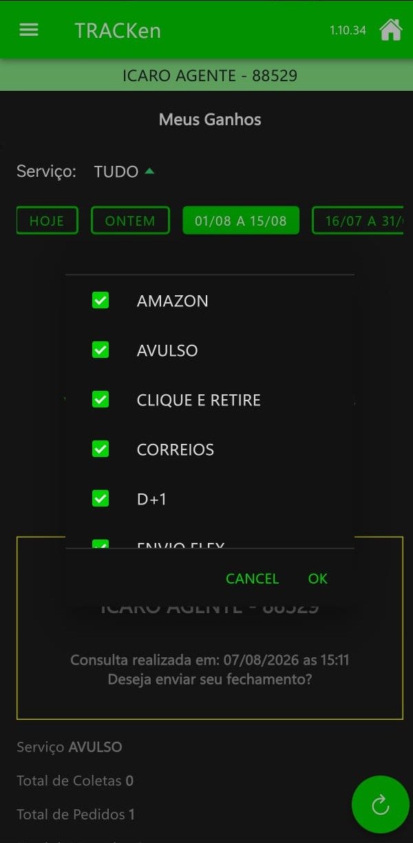 Filtro por serviço