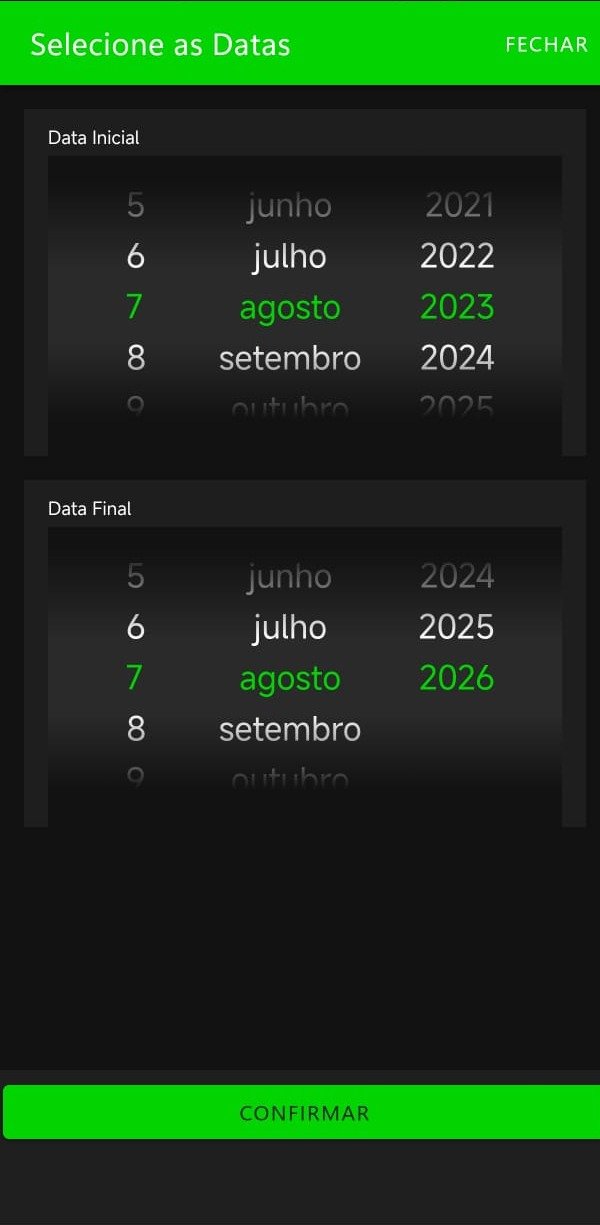 Seleção de data personalizada